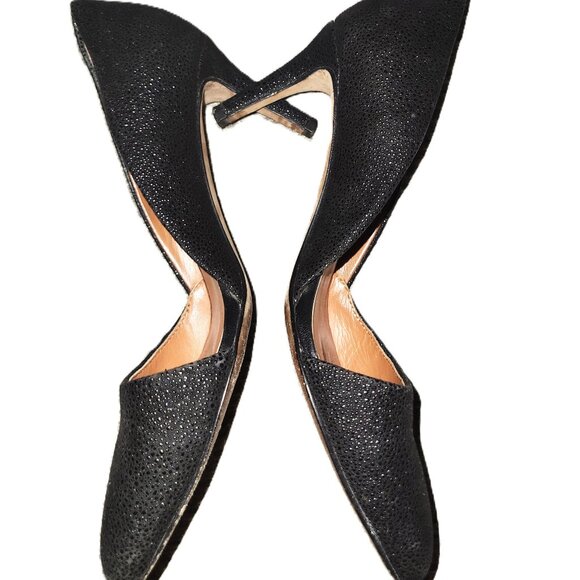Rebecca Minkoff Black/Silver Textured D'Orsay Heels - 8.5 - Picture 2 of 4